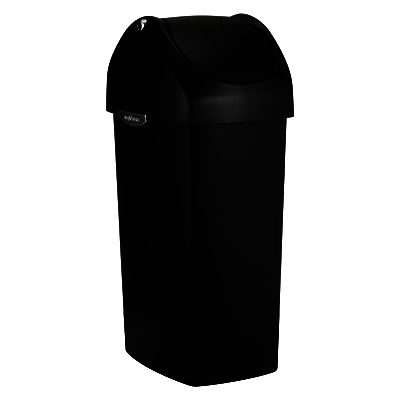 simplehuman Plastic Swing Bin, Black, 40L simplehuman Plastic Swing Bin, Black, 40L